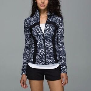 Lululemon Define Jacket Women’s Size 4 Net Pop White Black Luon Coat Yoga Gym